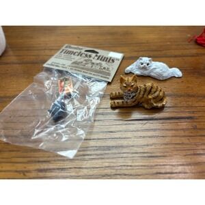 Darice Timeless Minis Mouse Trap & Land Sea Collectables Cat Figurines Set